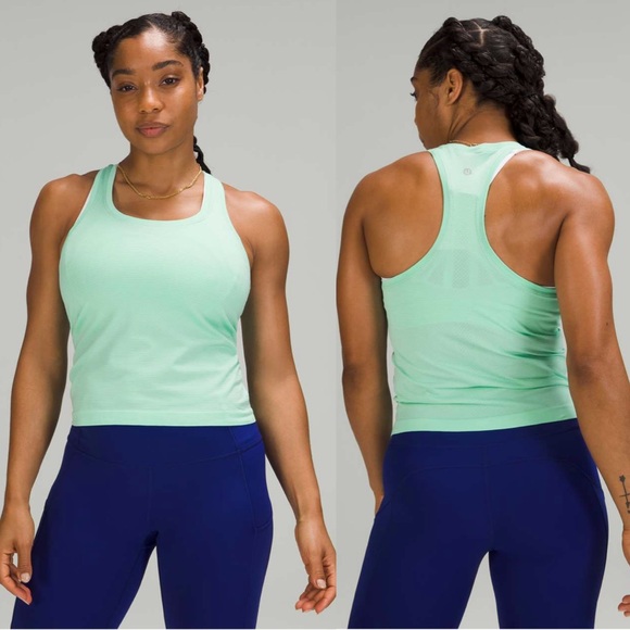 lululemon athletica Tops - Lululemon Swiftly Tech Racerback 2.0 *Race Length Wild Mint Size 10